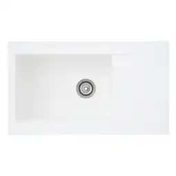 Netto Marken-Discount Respekta Mineralite Einbauspüle Denver 86x50 cm - Weiß Angebot