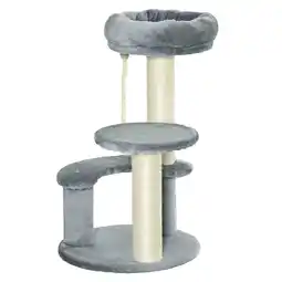 Netto Marken-Discount PawHut Katzenbaum Spanplatte, Plüsch, Sisal Angebot