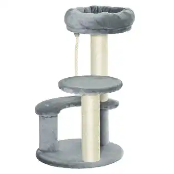 Netto Marken-Discount PawHut Katzenbaum Spanplatte, Plüsch, Sisal Angebot