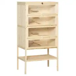 Netto Marken-Discount PawHut Kleintierkäfig Tannenholz, Stahl Angebot