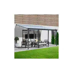 Netto Marken-Discount HOME DELUXE Terrassenüberdachung SOLIS - 618 x 303 x 226 / 278 cm Grau Angebot
