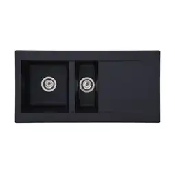Netto Marken-Discount Respekta Mineralite Einbauspüle Denver 100x50 cm - Schwarz Angebot