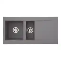 Netto Marken-Discount Respekta Mineralite Einbauspüle Denver 100x50 cm - Betongrau Angebot