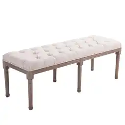 Netto Marken-Discount HOMCOM Betthocker Leinen, Holz, Schaumstoff Angebot