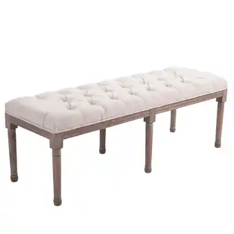 Netto Marken-Discount HOMCOM Betthocker Leinen, Holz, Schaumstoff Angebot