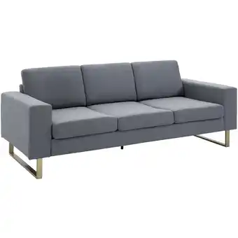 Netto Marken-Discount HOMCOM 3-Sitzer Sofa Holz, Stoff, Metall, Schaumstoff Angebot