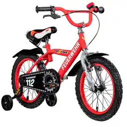 Netto Marken-Discount Hi5 Feuerwehr 16 Zoll Kinderfahrrad Stützrädern ab 4 Jahre Mädchen Jungen Fahrrad 105 - 120 cm Angebot