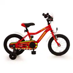 Netto Marken-Discount Bachtenkirch 14 Kinderfahrrad Kuma Feuerwehr rot/weiß/gelb-refl Angebot
