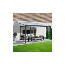 Netto Marken-Discount HOME DELUXE Terrassenüberdachung SOLIS - 312 x 303 x 226 / 278 cm Grau Angebot