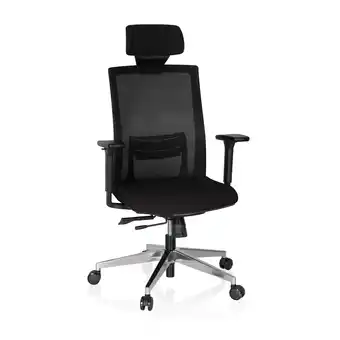 Netto Marken-Discount hjh OFFICE Profi Chefsessel CAPTIVA Stoff/Netzstoff mit Armlehnen (höhenverstellbar) Angebot