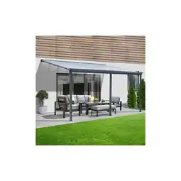 Netto Marken-Discount HOME DELUXE Terrassenüberdachung SOLIS - 557 x 303 x 226 / 278 cm Grau Angebot