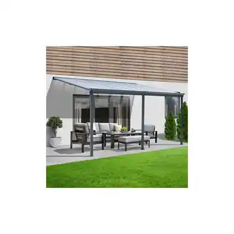 Netto Marken-Discount HOME DELUXE Terrassenüberdachung SOLIS - 557 x 303 x 226 / 278 cm Grau Angebot