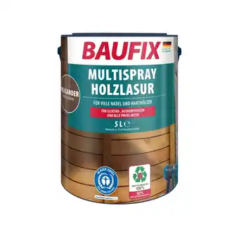 Netto Marken-Discount BAUFIX Multispray Holzlasur palisander seidenglänzend, 5 Liter, Holzlasur Angebot