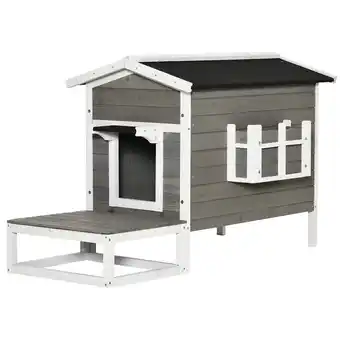 Netto Marken-Discount PawHut Katzenhaus Tannenholz, Metall, Bitumenpappe Angebot