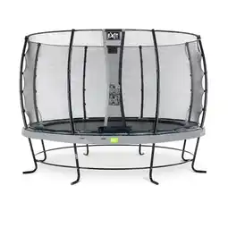 Netto Marken-Discount EXIT Elegant 366 (12ft) RUND + Sicherheitsnetz Economy grau Angebot