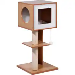 Netto Marken-Discount Dobar Katzenmöbel Susy mit Kratzsäule und Spielball, Katzenhöhle mit flauschigem Katzenbett Angebot