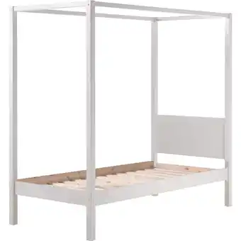 Netto Marken-Discount Vipack Himmelbett 90 x 200 cm, mit Lattenrost und Himmel Gestänge Farbe weiß Angebot
