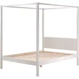 Netto Marken-Discount Vipack Himmelbett 140 x 200 cm, mit Lattenrost und Himmel Gestänge Farbe weiß Angebot