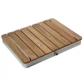 Netto Marken-Discount Mobile Gartendusche Bodendusche aus massivem Teak-Holz Angebot