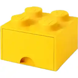 Netto Marken-Discount Room Copenhagen Aufbewahrungsbox LEGO Brick Drawer 4 gelb Angebot