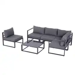 Netto Marken-Discount Outsunny Gartengarnitur Aluminium, Polyester, Hartglas Angebot