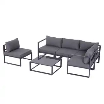Netto Marken-Discount Outsunny Gartengarnitur Aluminium, Polyester, Hartglas Angebot