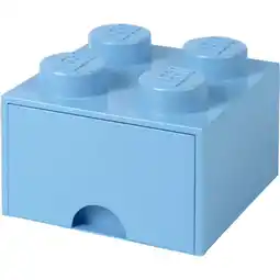 Netto Marken-Discount Room Copenhagen Aufbewahrungsbox LEGO Brick Drawer 4 hellblau Angebot