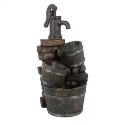 Netto Marken-Discount Brunnen VENETIEN in Holz-/Steinoptik mit Kaskade Angebot