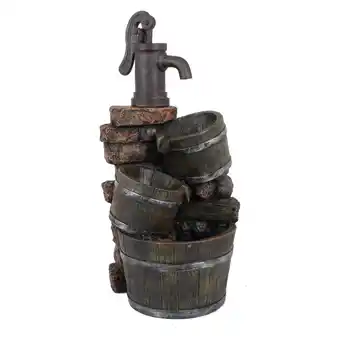 Netto Marken-Discount Brunnen VENETIEN in Holz-/Steinoptik mit Kaskade Angebot