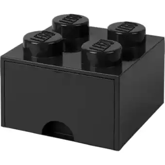 Netto Marken-Discount Room Copenhagen Aufbewahrungsbox LEGO Brick Drawer 4 schwarz Angebot