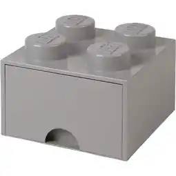 Netto Marken-Discount Room Copenhagen Aufbewahrungsbox LEGO Brick Drawer 4 grau Angebot