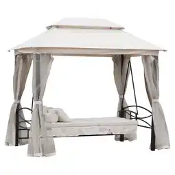 Netto Marken-Discount Outsunny Hollywoodschaukeln Stahl, Polyester Angebot
