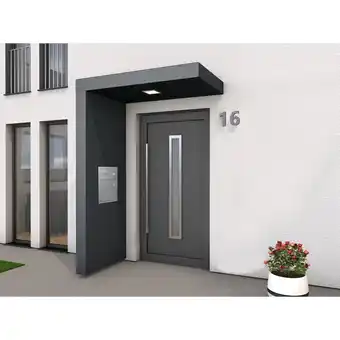 Netto Marken-Discount Gutta BS PLUS 160 Rechteckvordach mit Seitenteil links und Briefkasten Fuka V2A Angebot