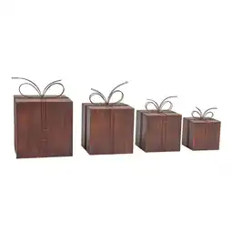 Netto Marken-Discount Metall-Deko Geschenkpakete, 4er Set Angebot