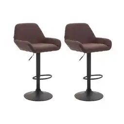 Netto Marken-Discount CLP 2er Set Barhocker Braga Mit Stoffbezug I 2 x Barstuhl Mit Lehne Und Fußstütze Angebot