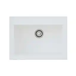 Netto Marken-Discount Respekta Mineralite Einbauspüle Ohio 66x50 cm - Weiß Angebot