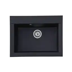 Netto Marken-Discount Respekta Mineralite Einbauspüle Ohio 66x50 cm - Schwarz Angebot