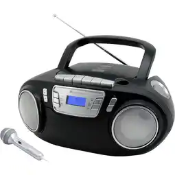 Netto Marken-Discount Soundmaster SCD5800SW CD/MP3 Boombox mit Radio, Kassettenrekorder, USB und externem Mikrophon Angebot