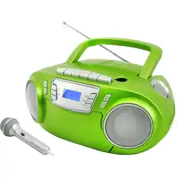 Netto Marken-Discount Soundmaster SCD5800GR CD/MP3 Boombox mit Radio, Kassettenrekorder, USB und externem Mikrophon Angebot