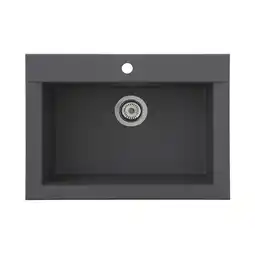 Netto Marken-Discount Respekta Mineralite Einbauspüle Ohio 66x50 cm - Betongrau Angebot