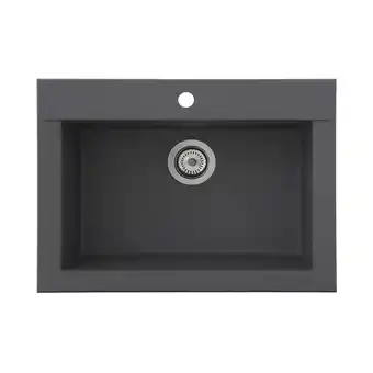 Netto Marken-Discount Respekta Mineralite Einbauspüle Ohio 66x50 cm - Betongrau Angebot