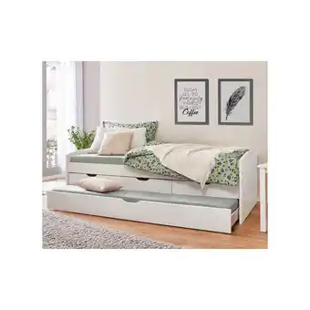 Netto Marken-Discount Inter Link Funktionsbett All-in-One 90x200 cm – Kiefer Massivholz - Weiß lackiert Angebot