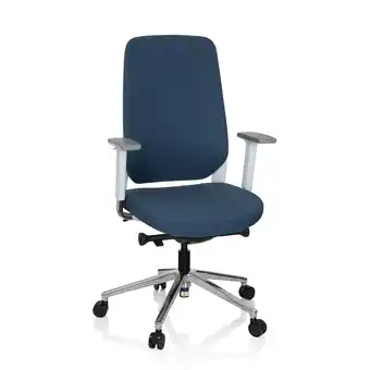 Netto Marken-Discount hjh OFFICE Profi Bürostuhl CHIARO T4 WHITE Stoff mit Armlehnen (höhenverstellbar) Angebot