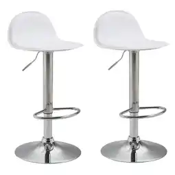 Netto Marken-Discount CLP 2er Set Barhocker Lana V2 Mit Kunstlederbezug I 2 x Höhenverstellbarer Barstuhl Mit Lehne Angebot