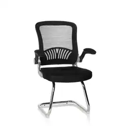 Netto Marken-Discount hjh OFFICE Freischwinger FLYER PRO V Stoff/Netzstoff mit Armlehnen Angebot