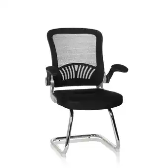 Netto Marken-Discount hjh OFFICE Freischwinger FLYER PRO V Stoff/Netzstoff mit Armlehnen Angebot