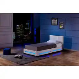Netto Marken-Discount HOME DELUXE LED Bett Asteroid 90 x 200, Weiß Angebot