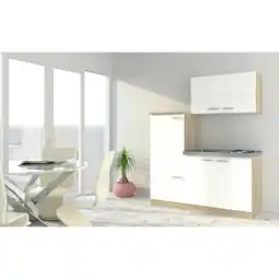 Netto Marken-Discount Respekta Economy Küchenzeile KB160ESW 160 cm, Weiß mit Pantryauflage Angebot