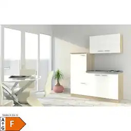 Netto Marken-Discount Respekta Economy Küchenzeile KB160ESW 160 cm, Weiß mit Pantryauflage Angebot