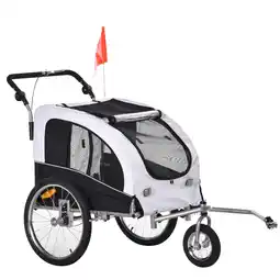 Netto Marken-Discount PawHut Fahrradanhänger Polyester, Stahl Angebot